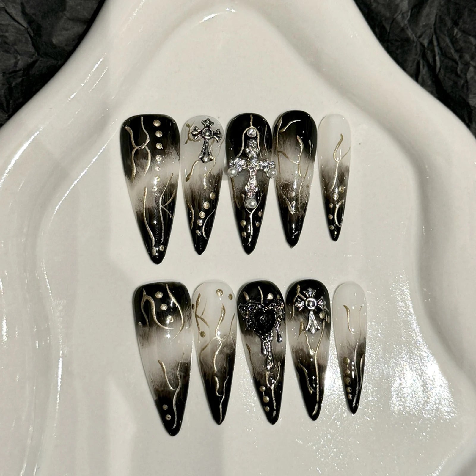 Long-Almond-French-Nails-with-Cross-Charm.jpg