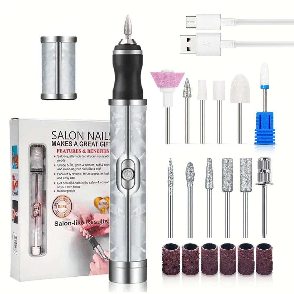 Portable Electric Nail Drill Manicure Pedicure Kit