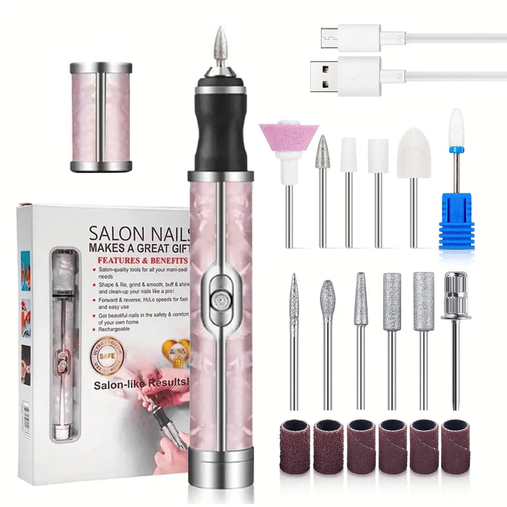 Portable Electric Nail Drill Manicure Pedicure Kit