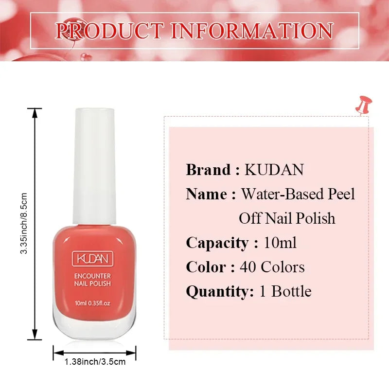 Water-Based Nude Red Pink Peel-Off Polish Kit