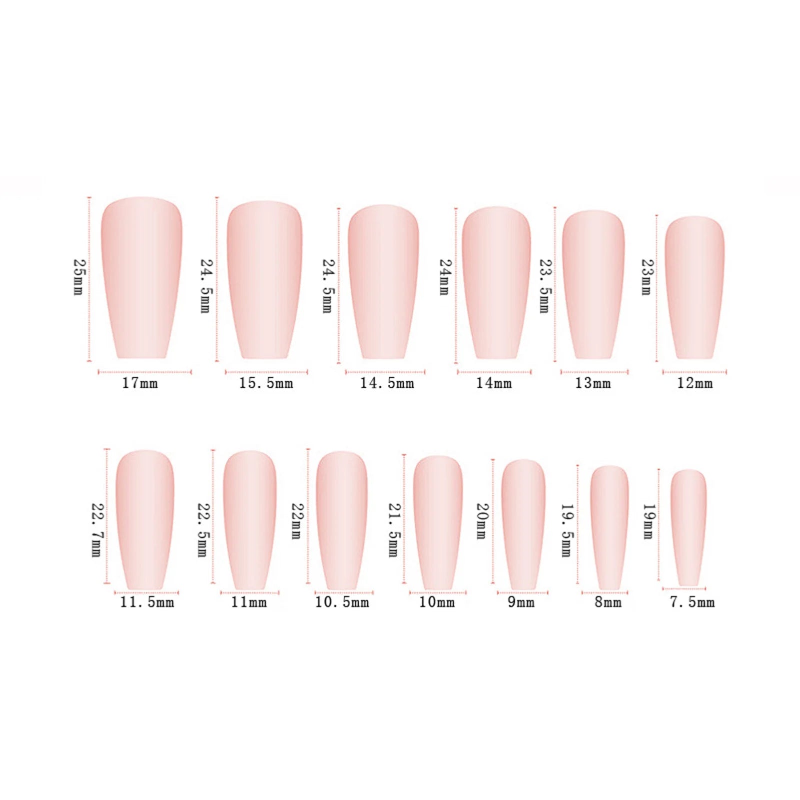 White Ribbon Rhinestone Coffin French False Nails