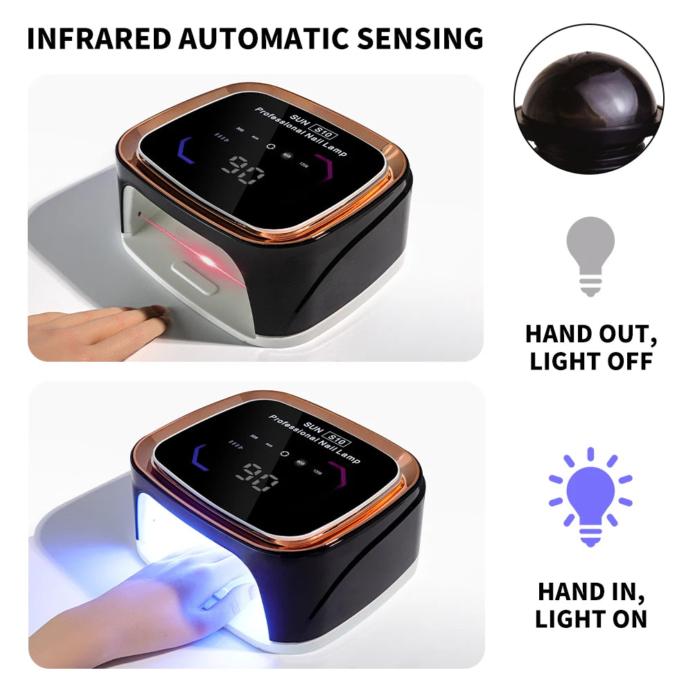 Wireless Rechargeable Smart LED Nail Dryer Lamp