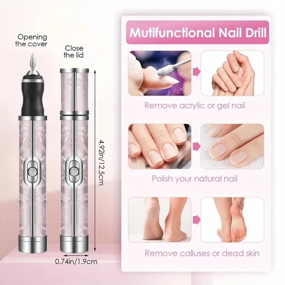 Portable Electric Nail Drill Manicure Pedicure Kit